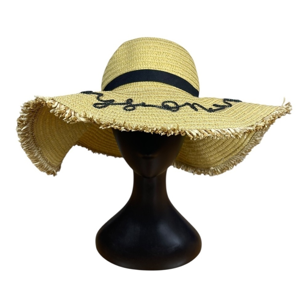 NWOT Always On Vacay Floppy Straw Hat O/S - Picture 2 of 6
